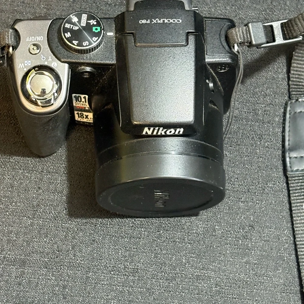 Nikon COOLPIX P80 10.1MP Digital Camera - Black With Extra Batteries/Charger
